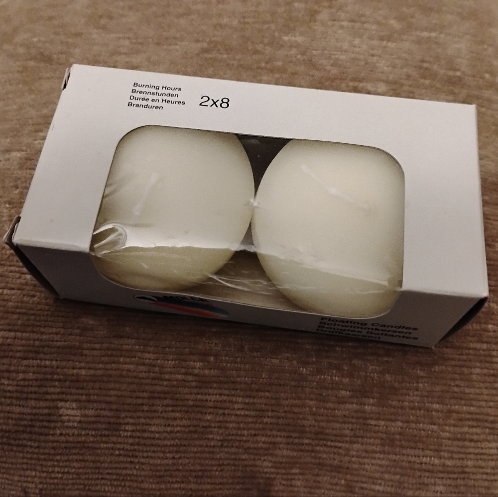 MOLCA design Float ok ng Candles White Unscented Candles 2 1/3' the Netherlands